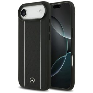 Mercedes Leather Star Pattern Stripes MagSafe Dėklas  skirtas Apple iPhone Air juodos spalvos
