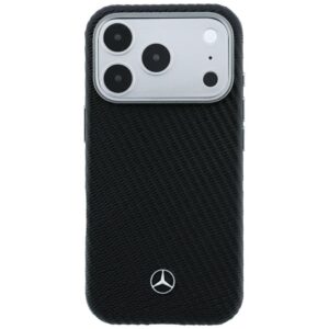 Dėklas Mercedes Leather Semi Wrap Wood Effect MagSafe skirtas iPhone 18 Pro Max / 17 Pro Max black - Image 3
