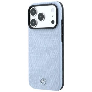 Dėklas Mercedes Leather Semi Wrap Wood Effect MagSafe skirtas iPhone 18 Pro Max / 17 Pro Max blue - Image 2
