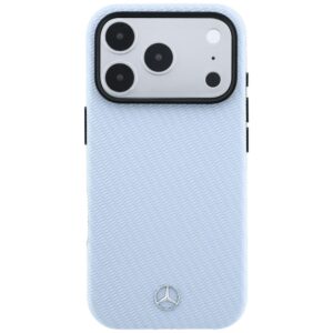 Dėklas Mercedes Leather Semi Wrap Wood Effect MagSafe skirtas iPhone 18 Pro Max / 17 Pro Max blue - Image 3