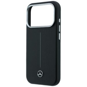 Dėklas Mercedes Leather Semi Wrap Iconic Line MagSafe, skirtas iPhone 18 Pro Max / 17 Pro Max, juodos spalvos - Image 6