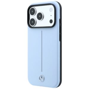 Dėklas Mercedes Leather Semi Wrap Iconic Line MagSafe skirtas Apple iPhone 18 Pro / 17 Pro blue - Image 2