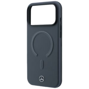Dėklas Mercedes Leather 3D MagSafe, skirtas iPhone 18 Pro Max / 17 Pro Max, antracito spalvos - Image 6