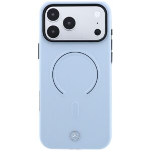 Dėklas Mercedes Leather 3D MagSafe skirtas Apple iPhone 18 Pro Max / 17 Pro Max mėlynos spalvos - Image 3