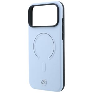 Dėklas Mercedes Leather 3D MagSafe skirtas Apple iPhone 18 Pro Max / 17 Pro Max mėlynos spalvos - Image 6
