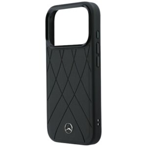 Dėklas Mercedes Leather Crossed Lines MagSafe skirtas iPhone 18 Pro /17 Pro black - Image 6