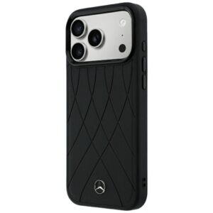 Dėklas Mercedes Leather Crossed Lines MagSafe skirtas iPhone 18 Pro Max/ 17 Pro Max black - Image 2