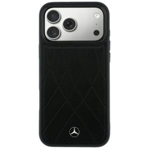 Dėklas Mercedes Leather Crossed Lines MagSafe skirtas iPhone 18 Pro Max/ 17 Pro Max black - Image 3