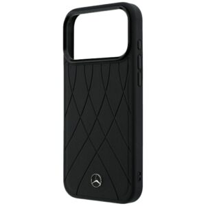 Dėklas Mercedes Leather Crossed Lines MagSafe skirtas iPhone 18 Pro Max/ 17 Pro Max black - Image 6