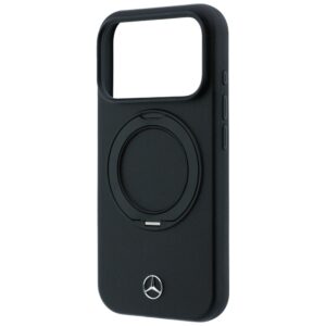 Dėklas Mercedes Leather with Ring Stand MagSafe skirtas Apple iPhone 18 Pro Max / 17 Pro Max / 17 Pro Max juodos spalvos - Image 6