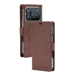 Mercury BlueMoon Diary MagSafe Dėklas skirtas iPhone 17 Pro / 18 Pro Brown
