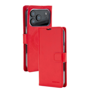 Mercury BlueMoon Diary MagSafe Dėklas skirtas iPhone 17 Pro / 18 Pro Red