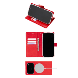 Mercury BlueMoon Diary MagSafe Dėklas skirtas iPhone 17 Pro / 18 Pro Red - Image 2