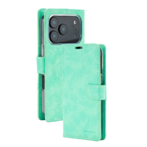 Mercury BlueMoon Diary MagSafe Dėklas skirtas iPhone 17 Pro / 18 Pro Mint