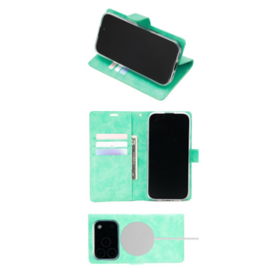 Mercury BlueMoon Diary MagSafe Dėklas skirtas iPhone 17 Pro / 18 Pro Mint - Image 2