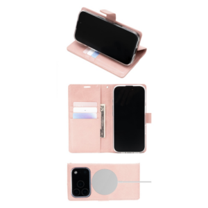 Mercury BlueMoon Diary MagSafe Dėklas skirtas iPhone 17 Pro / 18 Pro Rose Gold - Image 2