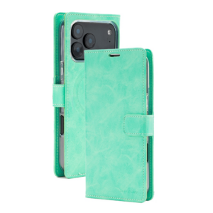 Mercury BlueMoon Diary MagSafe Dėklas skirtas iPhone 17 Pro Max / 18 Pro Max Mint