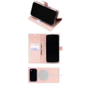 Mercury BlueMoon Diary MagSafe Dėklas skirtas iPhone 17 Pro Max / 18 Pro Max Rose Gold - Image 2
