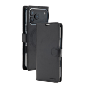 Mercury BlueMoon Diary MagSafe Dėklas skirtas iPhone 17 Pro Max / 18 Pro Max Black