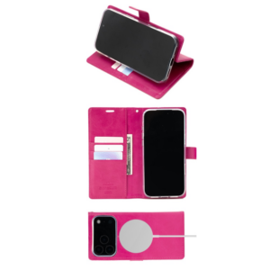 Mercury BlueMoon Diary MagSafe Dėklas skirtas iPhone 17 Pro Max / 18 Pro Max Hot Pink - Image 2