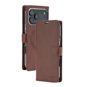 Mercury BlueMoon Diary MagSafe Dėklas skirtas iPhone 17 Pro Max / 18 Pro Max Brown