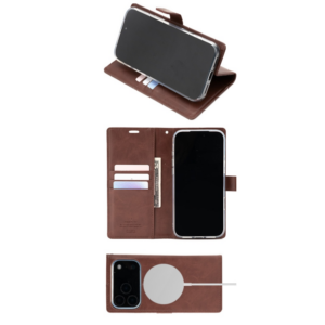 Mercury BlueMoon Diary MagSafe Dėklas skirtas iPhone 17 Pro Max / 18 Pro Max Brown - Image 2