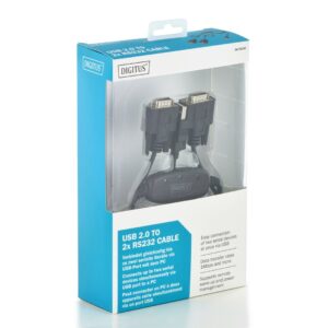 Digitus DA-70158 serijinis kabelis Juoda 1,5 m USB A tipo DB-9 - Image 2