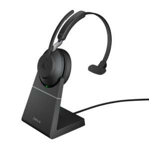 Jabra Evolve2 65 Laisvų rankų įranga Bevielis Su lankeliu Biuras / skambučių centras USB A tipo Bluetooth Įkrovimo stovas Juoda - Image 1
