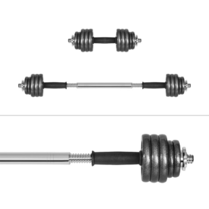 REBEL ACTIVE reguliuojamo svorio hanteliai dėkle, 15 kg, su štanga - Image 3