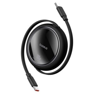 Kabelis USB C - USB C 1m 100W suvyniojamas juodas Free2Draw BASEUS