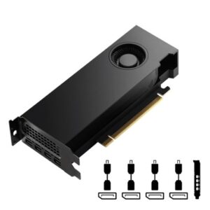 Vaizdo plokštė PNY NVIDIA RTX 4000 SFF Ada Generation, 20 GB GDDR6 160-bit,  PCIe 4.0 x16, Dual Slot, 4x Mini DP 1.4a, LP - ATX bracket, Retail, 1x mDP to DP adapter - Image 2