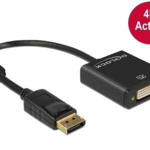 DeLOCK 62599 vaizdo kabelio adapteris 0,2 m DisplayPort DVI-I Juoda - Image 2