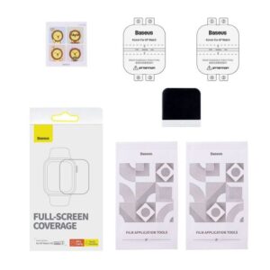 Baseus iWatch 0,2 mm, NanoCrystal apsauginė plėvelė Apple Watch 7/8/9, 41mm (2 vnt.) su montavimo rinkiniu, skaidri (P6001510B201-02) - Image 3