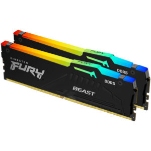 KiKingston Fury Beast RGB EX DDR5-5600 RAM, CL36, EXPO - 32 GB Dual-Kit, black