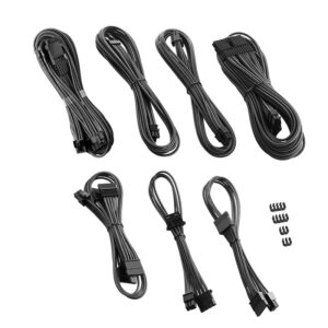 CableMod C-Series Pro ModMesh Sleeved 12V-2x6 12VHPWR Dual StealthSense Cable Kit for Corsair RMi, RMx (Black Label) - carbon - Image 1