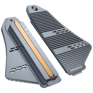 Grey Gear Heatpipe heatsink for PS5 storage expansion for M.2 NVMe SSD with integrated cover - Image 1