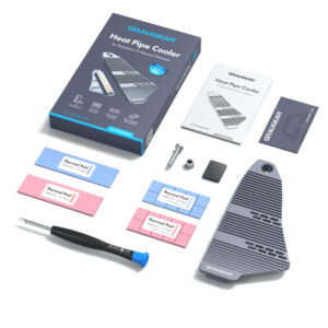 Grey Gear Heatpipe heatsink for PS5 storage expansion for M.2 NVMe SSD with integrated cover - Image 2