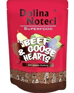 Dolina Noteci Superfood - jautiena ir žąsų širdys - drėgnas maistas šunims - 300 g