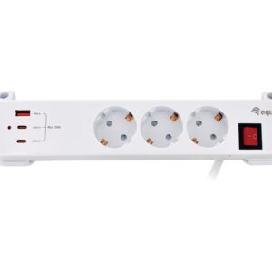 Equip 245556 elektros tinklo ilgintuvas 2 m 3 AC išvestis(ys / čių) Vidaus Balta - Image 1