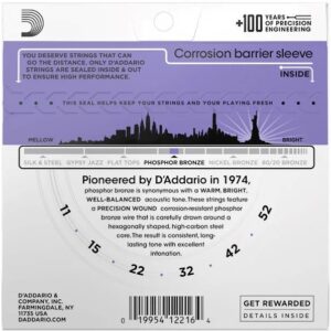 D'Addario EJ26 - akustinės gitaros stygos (11–52) - Image 2