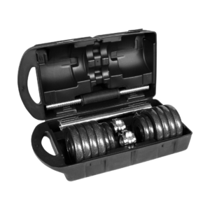 REBEL ACTIVE reguliuojamo svorio hanteliai dėkle, 15 kg, su štanga - Image 2