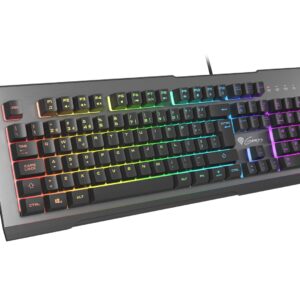 GENESIS Rhod 500 RGB klaviatūra Žaidimams USB QWERTY Portugališka Juoda, Sidabras