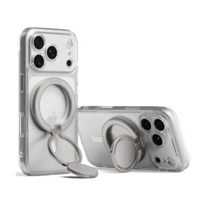 Ringke dvigubas magnetinis laikiklio žiedas Satin Silver