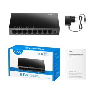Cudy 8-Port Gigabit Easy-Managed Switch, GS108E 1.0 Valdomas L2 Gigabit Ethernet (10/100/1000) Juoda - Image 3