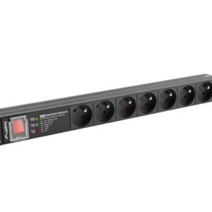 LANBERG MAITINIMO JUOSTOS STOVAS PDU 19" (1U, 16A, 7X 230V PL, 2 m)