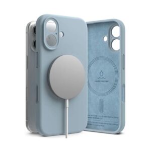 Ringke iPhone 16 Dėklas Silicone Magnetic Mėlynas - Image 1