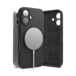 Ringke iPhone 16 Dėklas Silicone Magnetic Black - Image 1