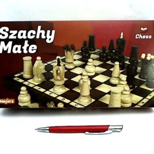 Szachy małe drewniane 28cm 30018