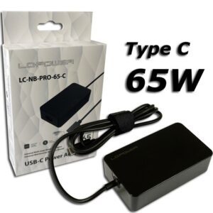 LC-Power LC-NB-PRO-65-C maitinimo adapteris / inverteris Vidaus 65 W Juoda - Image 1
