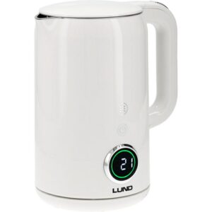 LUND ELEKTRINIS VIRDULYS 1,7L SU TEMPERATŪROS REGULIAVIMU, BALTAS